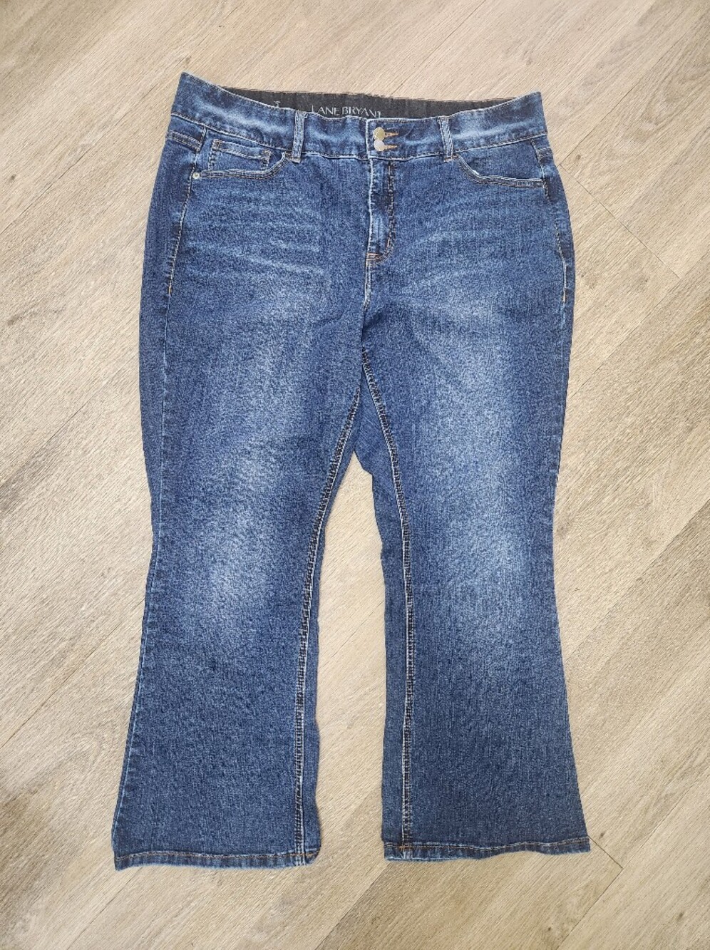 Lane Bryant Bootcut Denim Jeans Size 18 Short Medium Wash Stretch